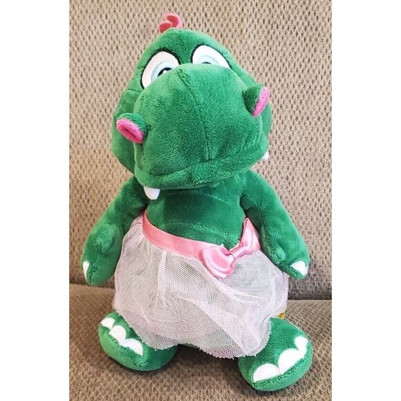 Legoland Green Dinosaur Pink Spikes and Wings Pink Skirt Embroidered Eyes - Picture 2 of 10